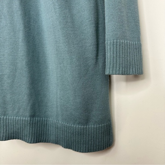 J. Jill Blue Sage Button Front Patch Pocket Long Cardigan Sweater Sz M NEW! - Picture 7 of 10
